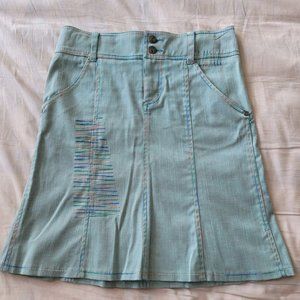 BCBGirls Light Wash Jean Skirt (Size 2)